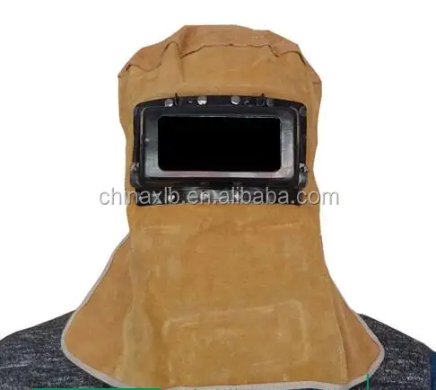 Welding mask / welding cap / burn pure leather welder shawl hat
