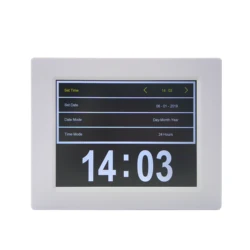 amazon top seller 8 inch digital calendar lcd day clock with 5 alarms and 3 reminders for memory loss seniors