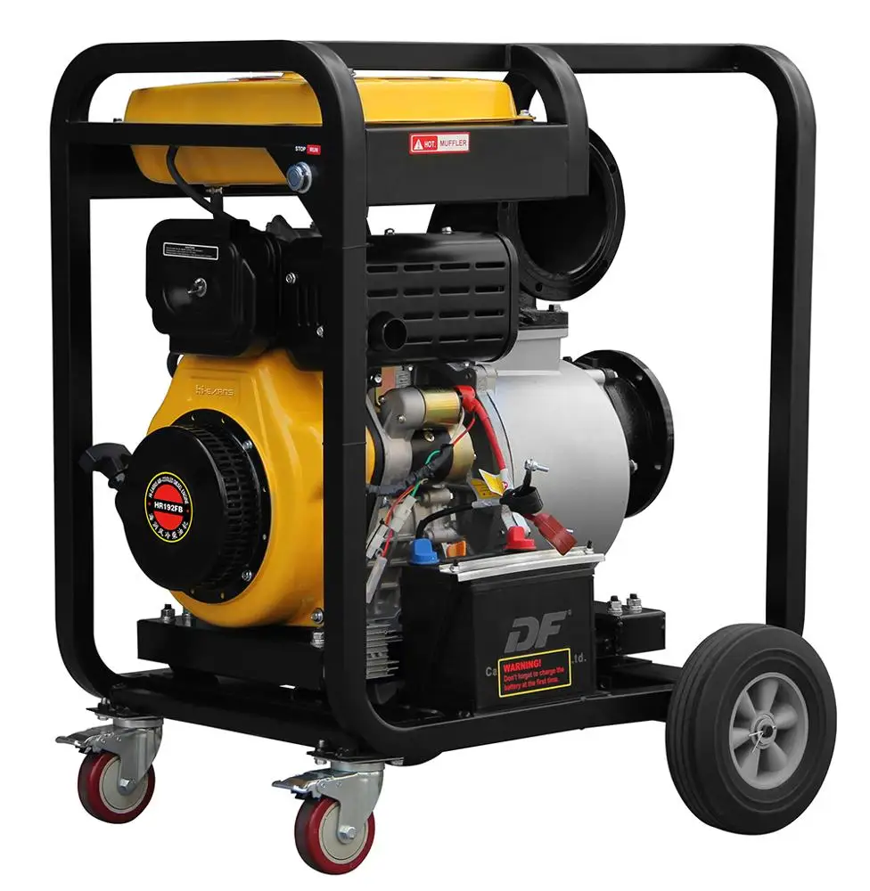 Air-cooled single cylinder 13hp 6 inch diesel water pump