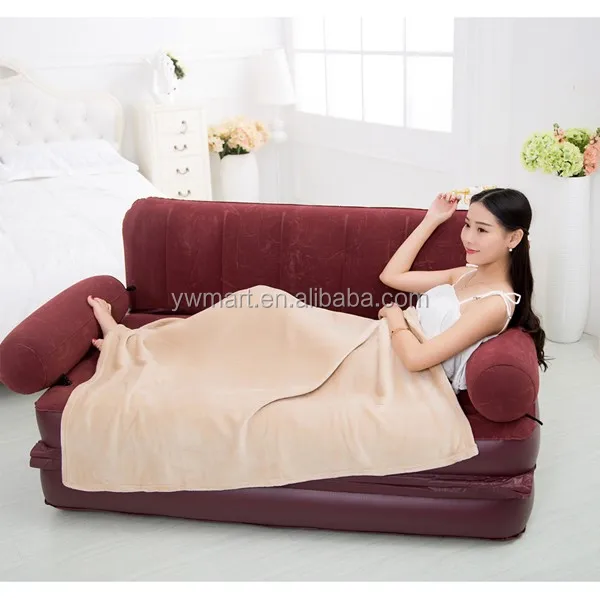 Wholesale PVC inflatable air sofa air mattress bed portable foldable large inflatable sofa bed