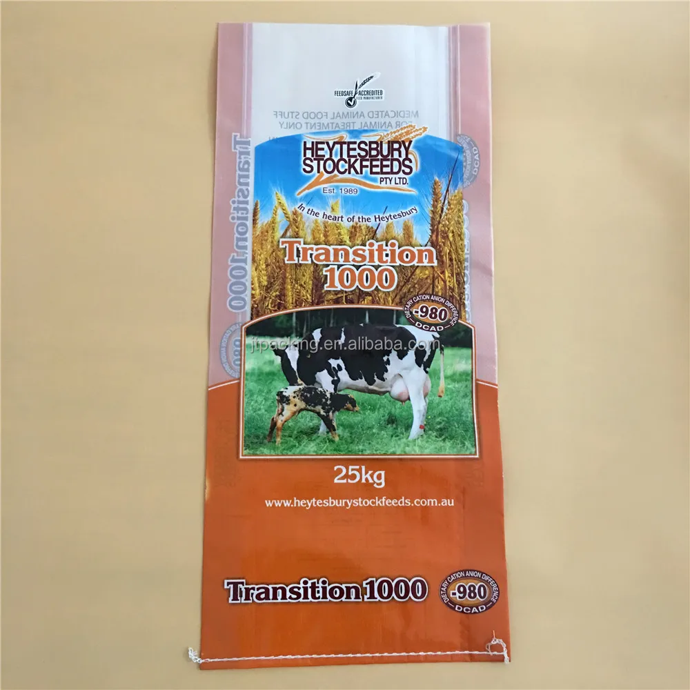 Custom laminated and printed new PP large 50kg grain bags cement,flour,rice,fertilizer,food,feed,sand