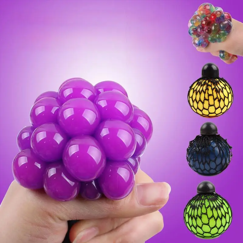 Novelty Toy Squeeze Stress Ball Grape Venting Ball