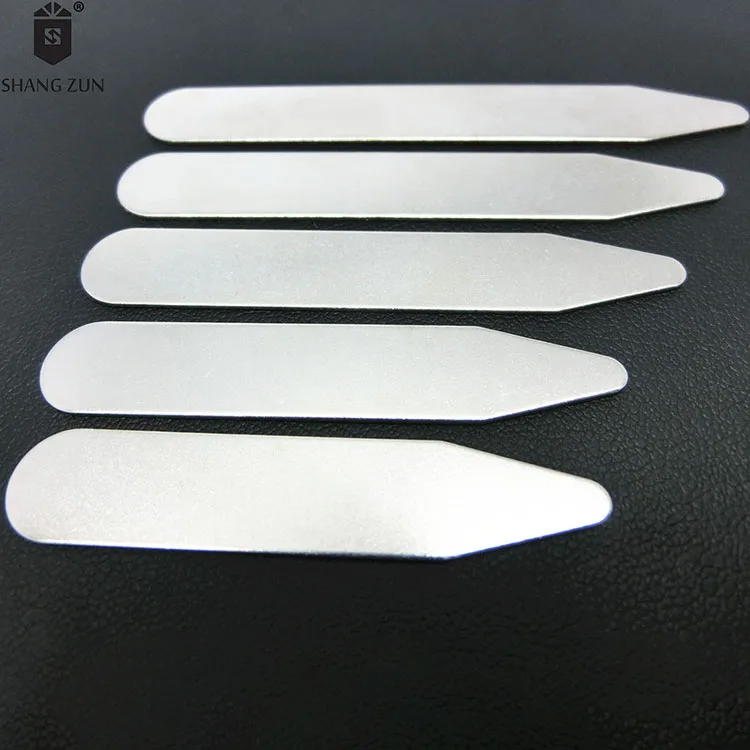 
Hot Sell 30 Pcs Custom design White 201 Stainless steel Collar Stays with 3 Clear Glass Bottle 
