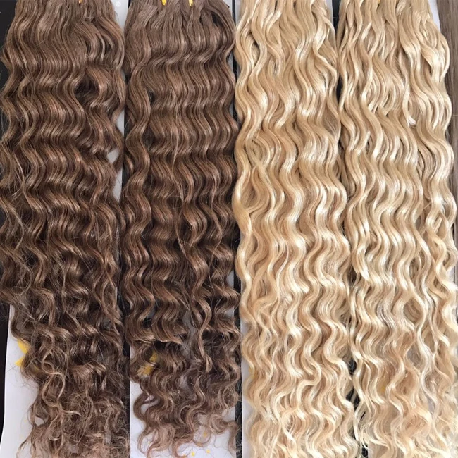 Wholesale indian hair in india 100 natural raw indian virgin remy deep curly wave human hair extension weft