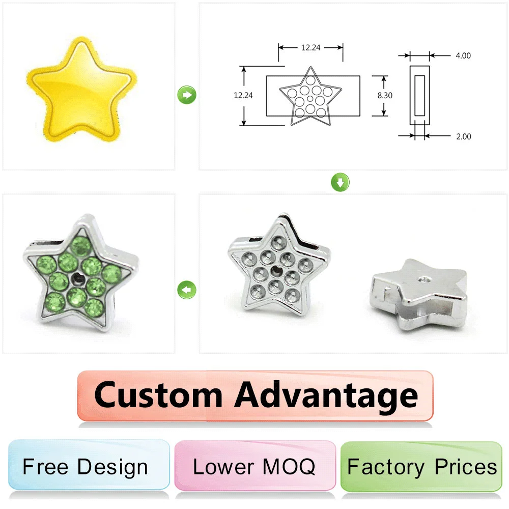 
Wholesale Rhinestone Gold Slide Letters For 10mm Leather Bracelet And Dog Collars,10 mm gold bling bling letter slider charms 