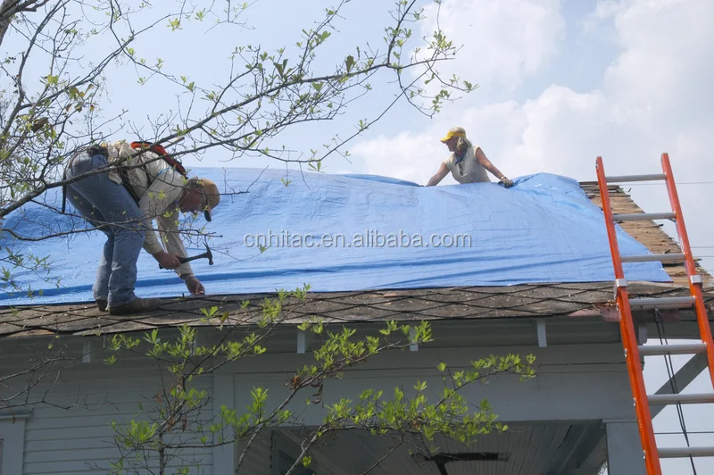 Blue Vinyl PVC Roof Tarpaulin,Roofing Cover,Roofing Tarps