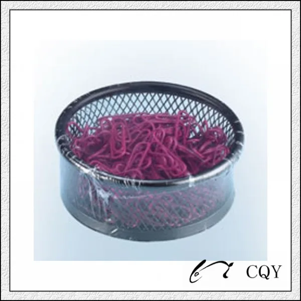 Round Metal Mesh Desktop Organizer Office Stationery Paper Clips Paper Clip Holder