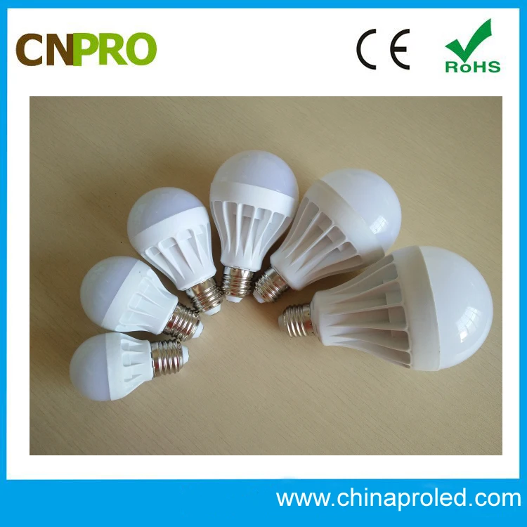 Cheap wholesale plastic e27 e14 b22 led bulb light 9wAC160-280v 2 years warranty