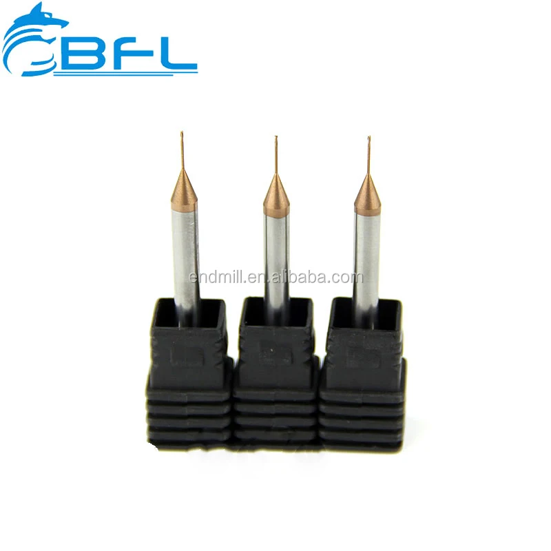 BFL Micro End Mill Type,Cutters Top Size 0.3mm to 1.00 mm with 3.175 mm Shank