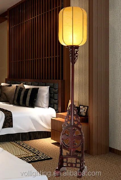 
Classical Chinese style living room bedroom study floor wood lighting chandelier floor lamp 