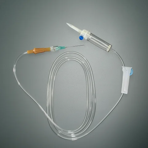 
Disposable IV Set Luer lock Type, With Needle 