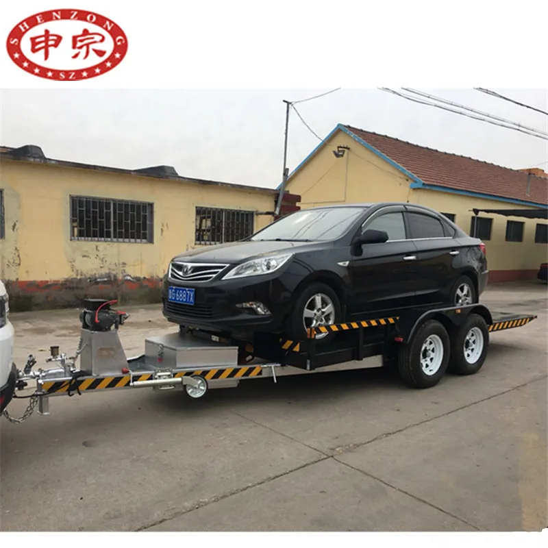Factory sales car transporter tandem utility tipping trailer