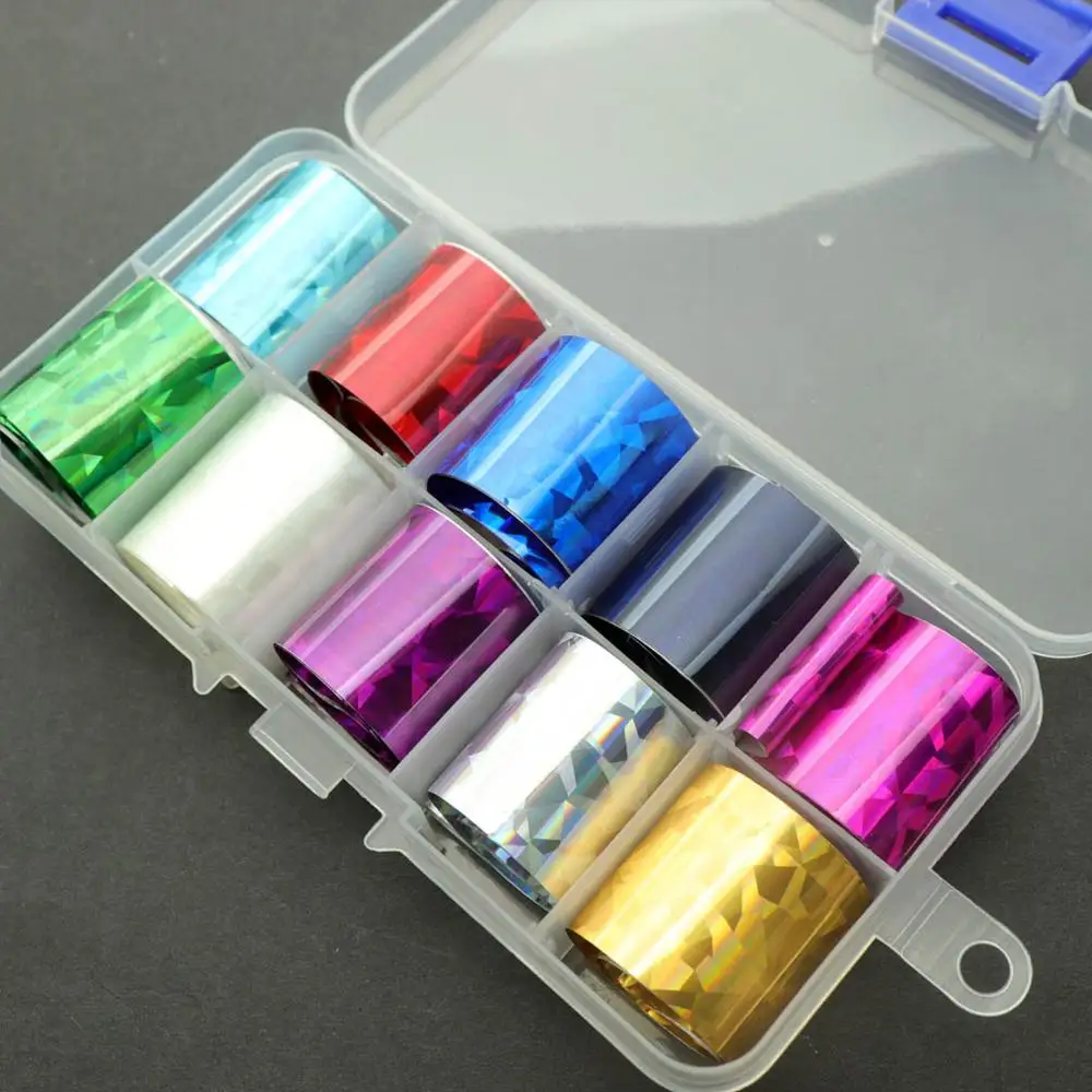 2019 new trender 10 rolls Designs Newest  Beautiful  Nail Art Sticker Nail Foils for DIY