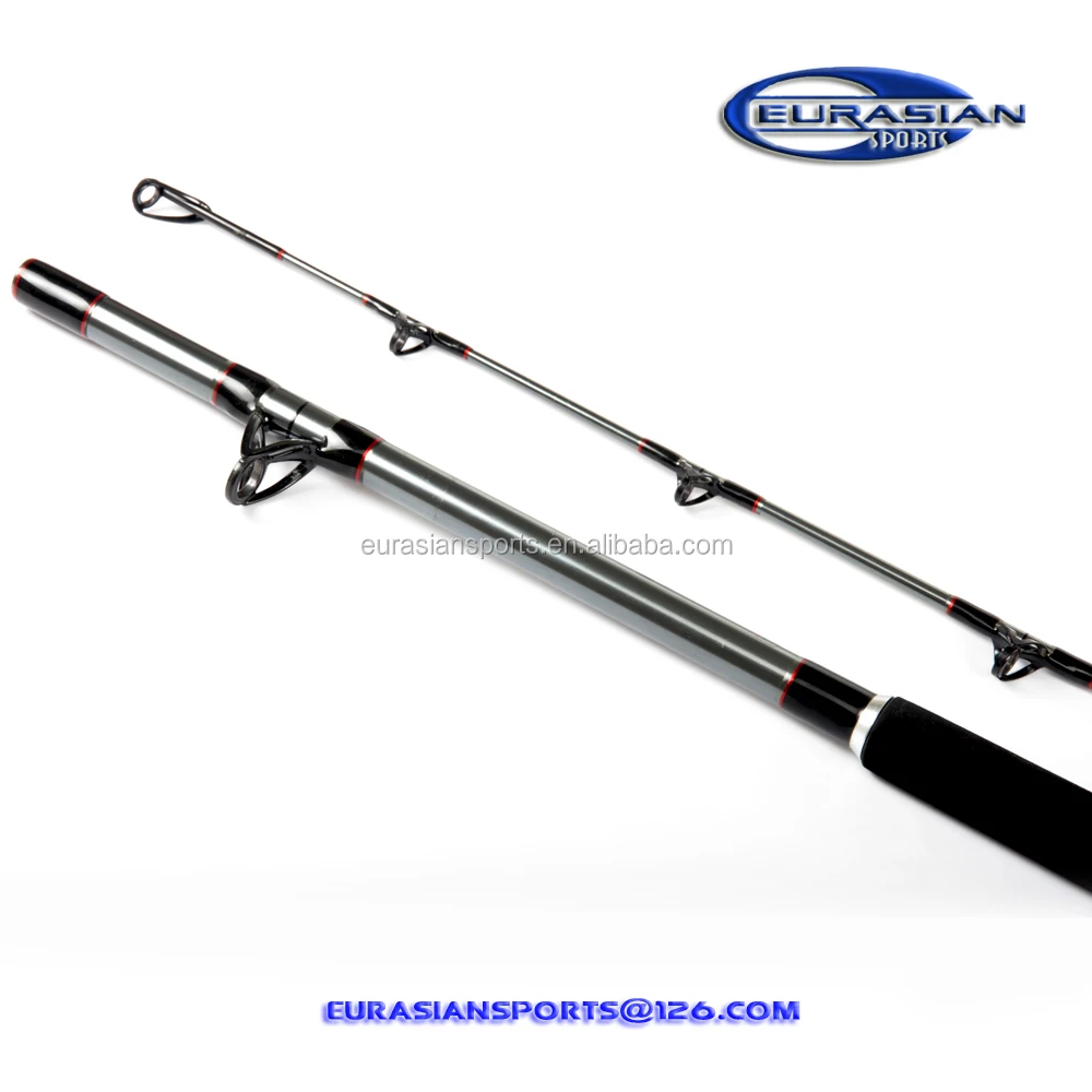 2pcs glass boat rod,2.0m heavy trolling rod,15-30lbs trolling boat fishing rod