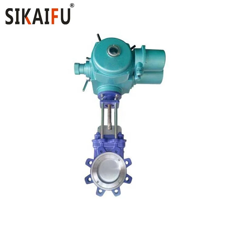 Stainless steel electric actuated knife gate valve