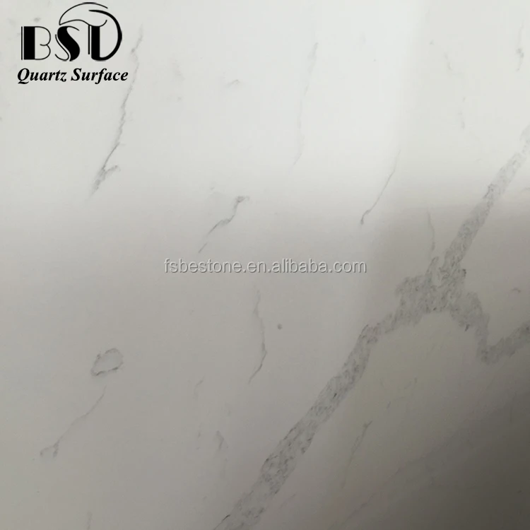 Jazz White Quartz Stone Calacatta Slabs
