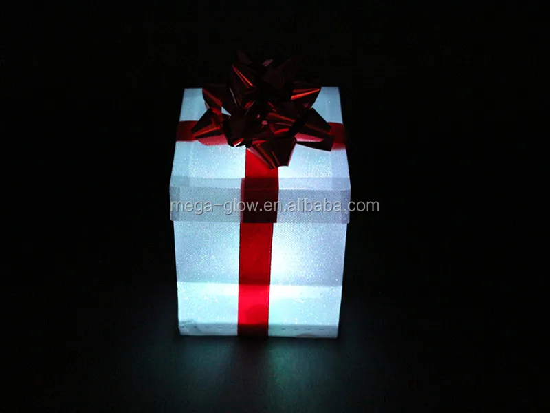 Custom Flashing LED Gift Packaging Box Most Popular Wedding Paper Gift Box With Ribbon Closure