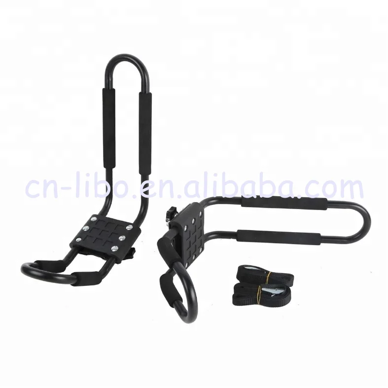 
Car Rack & Carriers Universal 1 Pairs J- shape Rack HD Kayak Carrier Canoe Boat. Surf Ski Roof Top Mounted on Car SUV Crossbar 