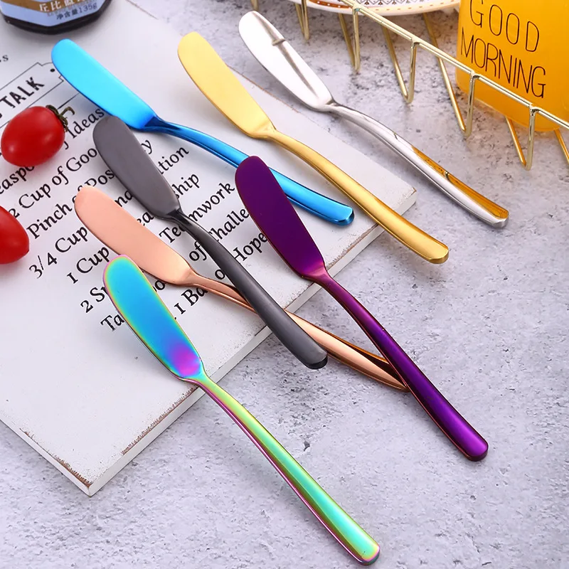 
Wholesale Hot selling in Amazon Cheese Dessert Jam Stainless steel Small Butter Knife 