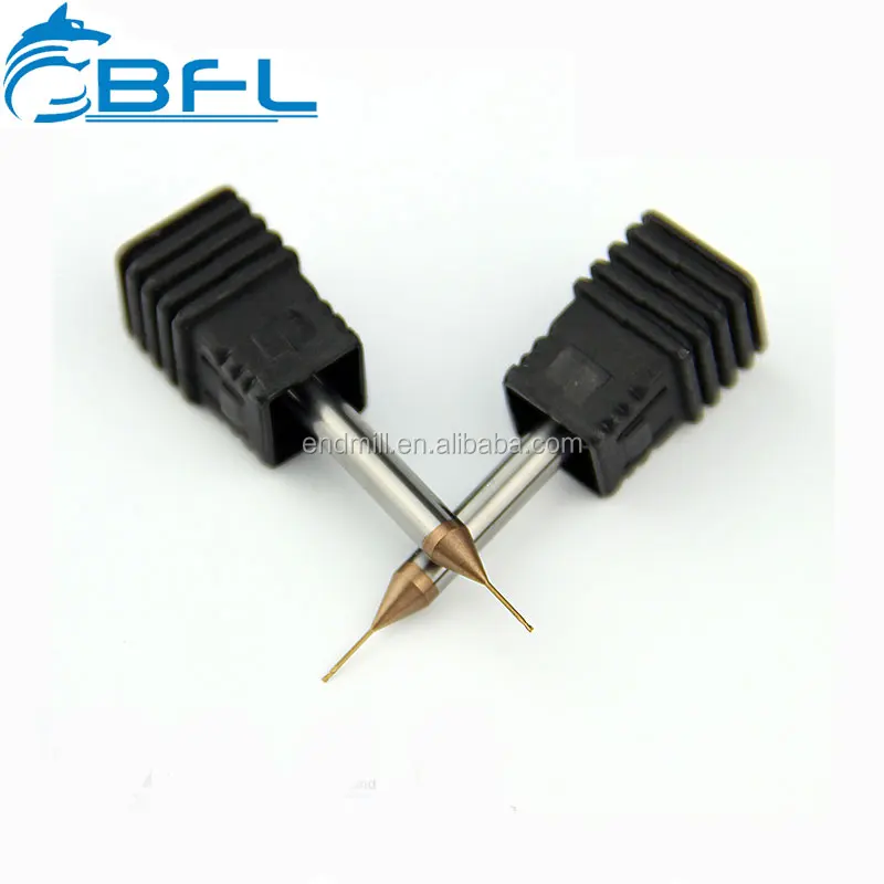 BFL Micro End Mill Type,Cutters Top Size 0.3mm to 1.00 mm with 3.175 mm Shank