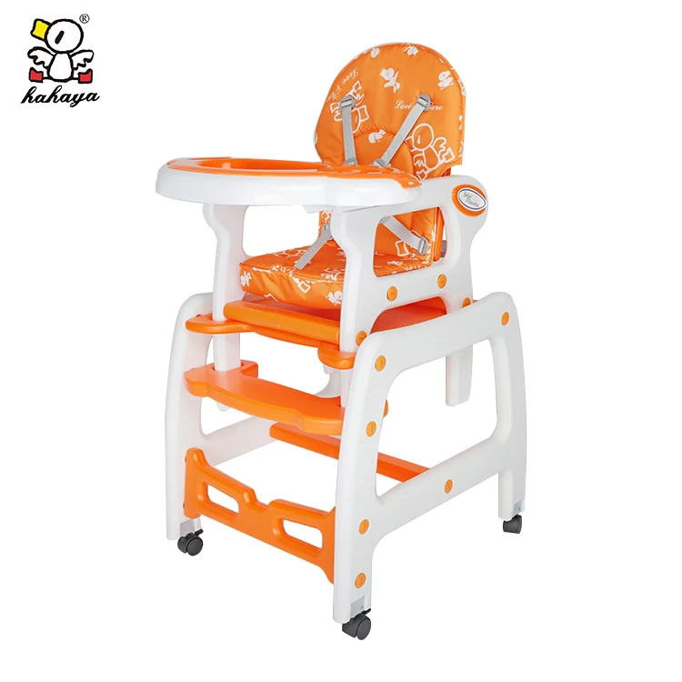 Portable Folding Multifunctional Baby feeding Chair with Chair Cover and Wheel