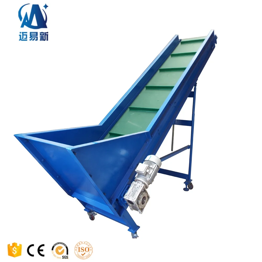 PVC anti slip belt conveyor conveying machine with Baffle