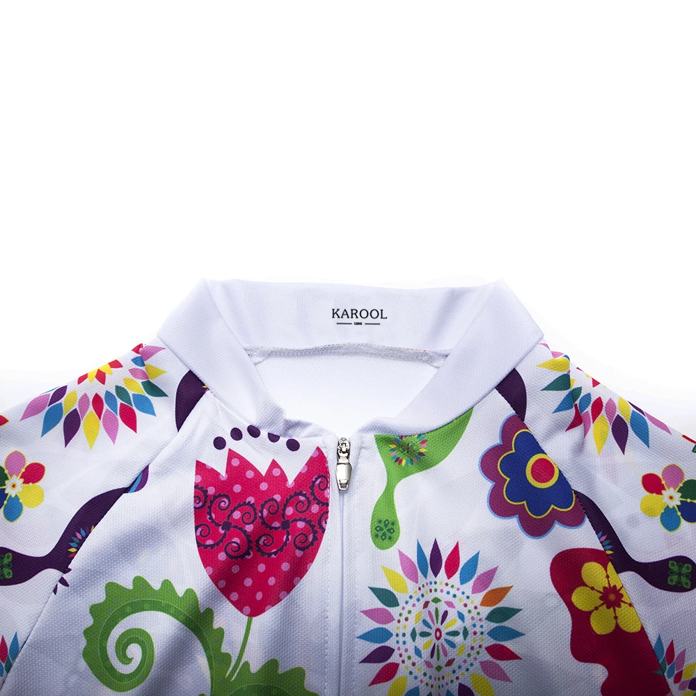 Karool OEM Clothing Manufacturer Customized New Design Breathable Smooth Suitable Women Bicycle Top