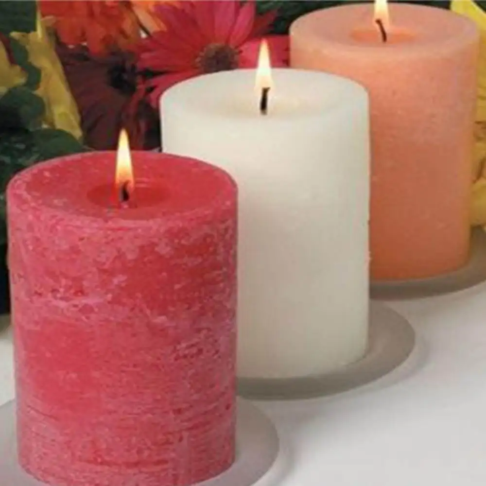 Paraffin Wax Pillar White Candles
