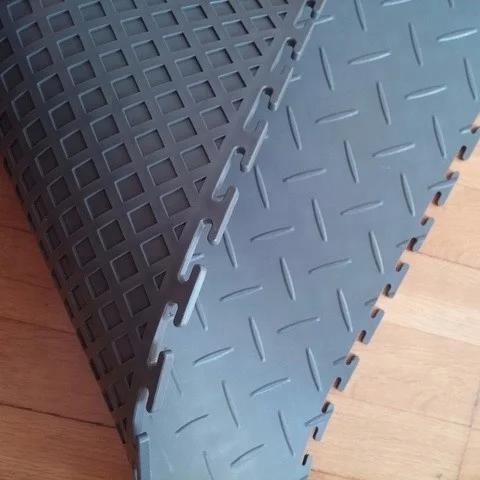 Good Quality Low Price Interlocking PVC Garage Floor Tile Vinyl Flooring For Car Showroom And Workshop