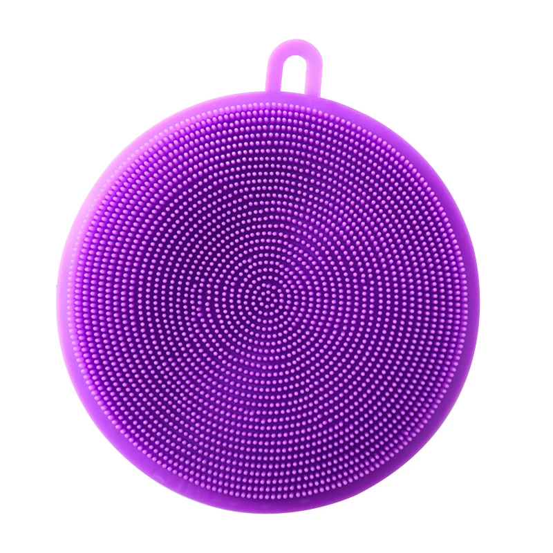 
Kitchen Multi-function Cleansing Dish Bowl Circular Silicone Brush 