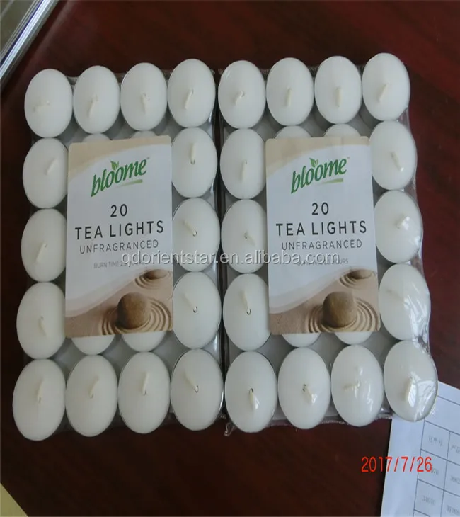 Hot Sale Unscented Tea Light Customizable Wedding Tealight Candle With Color Label For Christmas Parties Birthday