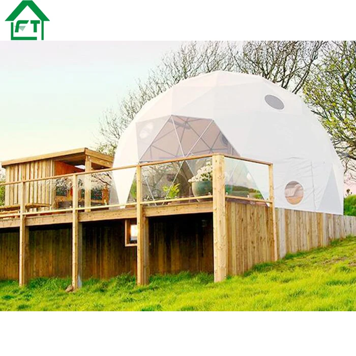 Luxury 6m 7m diameter Geodesic Dome House clamping for multiple people outdoor hotel house