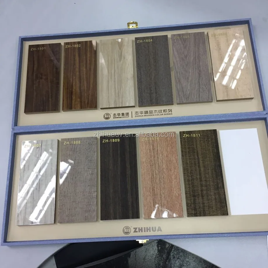 ZHUV High Glossy UV MDF Board New Wooden Color of 2017
