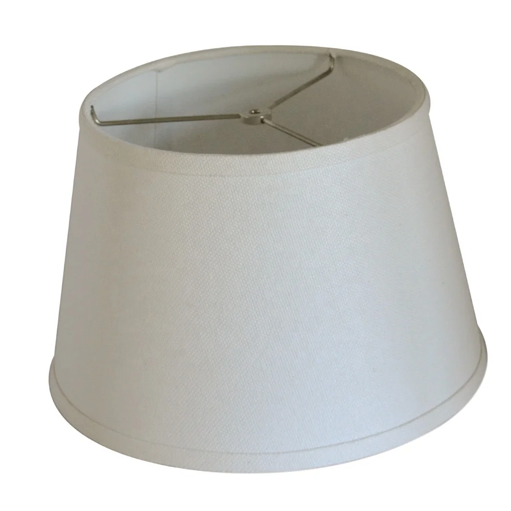
Sales promotion white color cotton fabric lampshade harp lamp cover 