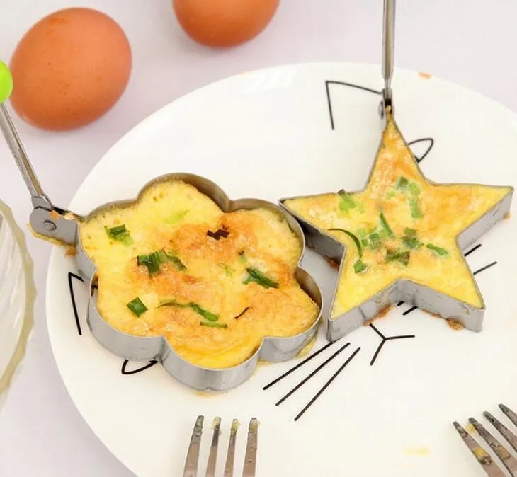 
Stainless Steel Pancake Mold Ring Cooking Fried Egg Shaper Kitchen Tool 