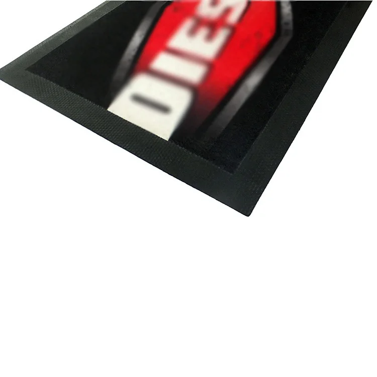custom OEM heat transfer printing Nitrile Rubber bar runner custom digital printing full color promotion gift bar glass mat