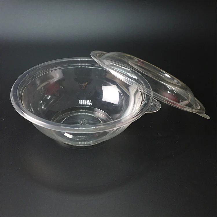 24oz Biodegradable and Compostable PLA Plastic Salad Bowl