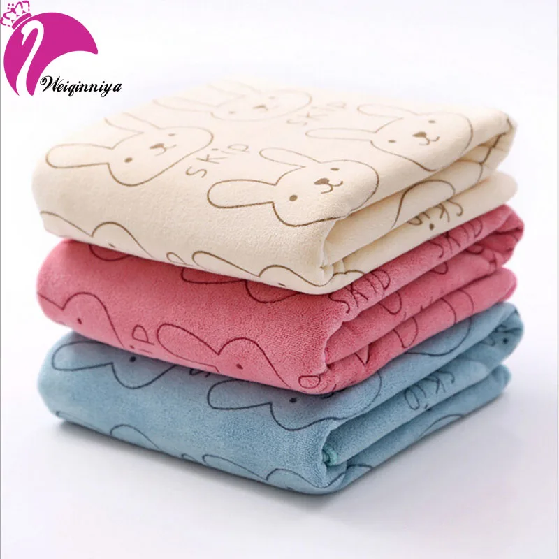 New 2016Microfiber baby small towel Brushed strong absorbent baby bath kids cartoon printing soft children towels