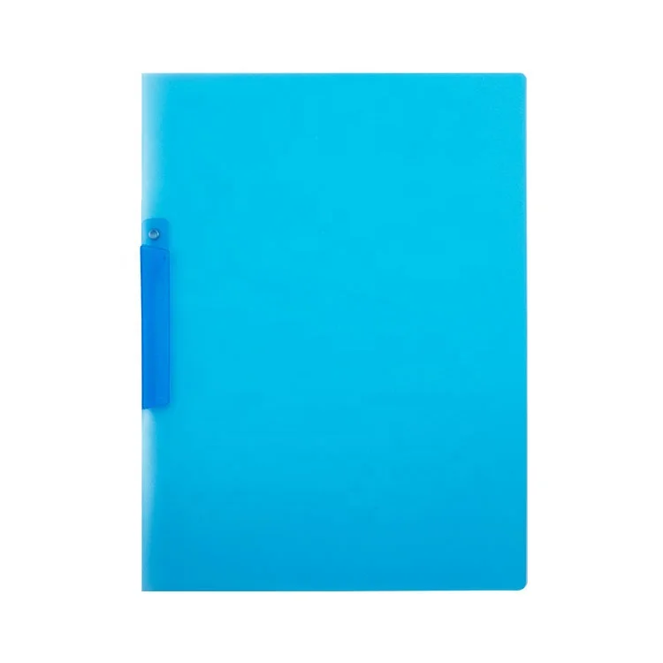 A4 Translucent Plastic PP Clip File Folder with Swing Clip