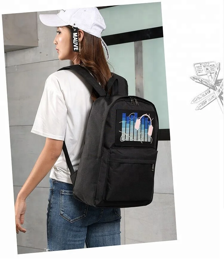 custom fashion intelligent voice control and Solar powered rechargeable backpack girl lady men women backpack bag manufacturer