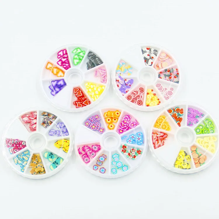 
Wholesale Popular 3D Soft Clay Slice Decorations Slime Making Supply Fruit Flower Animal Polymer Clay Slices for Slime 