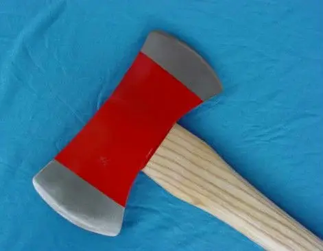 double side axe with wood handle