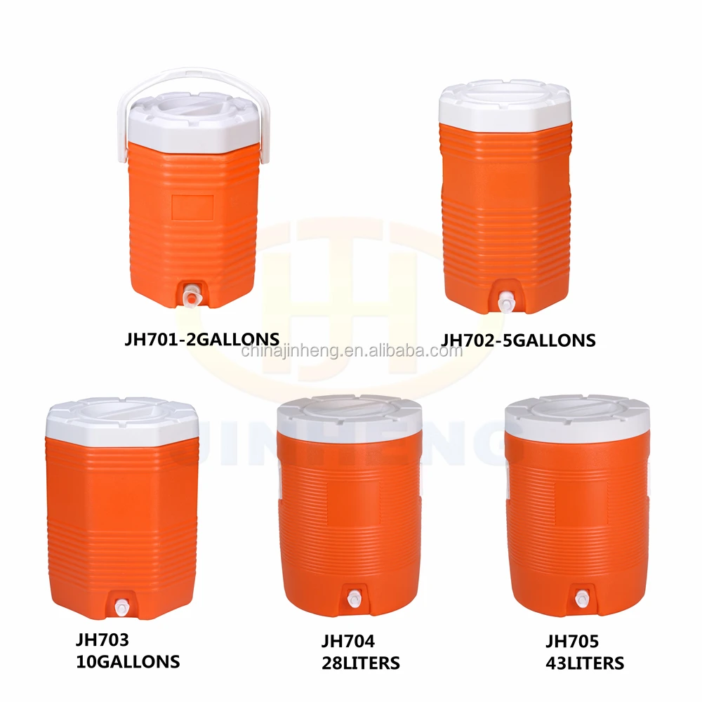 2gallons 5gallons 10gallons 28L 43L Orange Picnic Beverage fridge Ice bucket army cooler