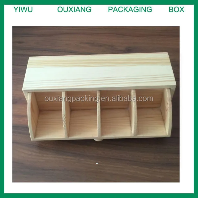 Fancy shape hot sale pine wod wooden tea box for sale