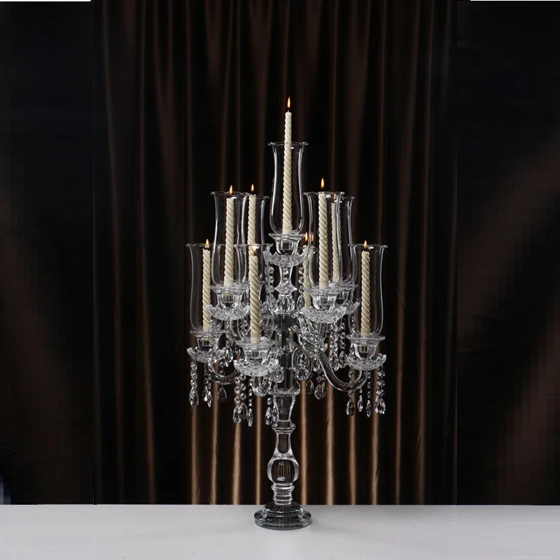 Wholesale crystal menorah candle holder candelabra 5 arms