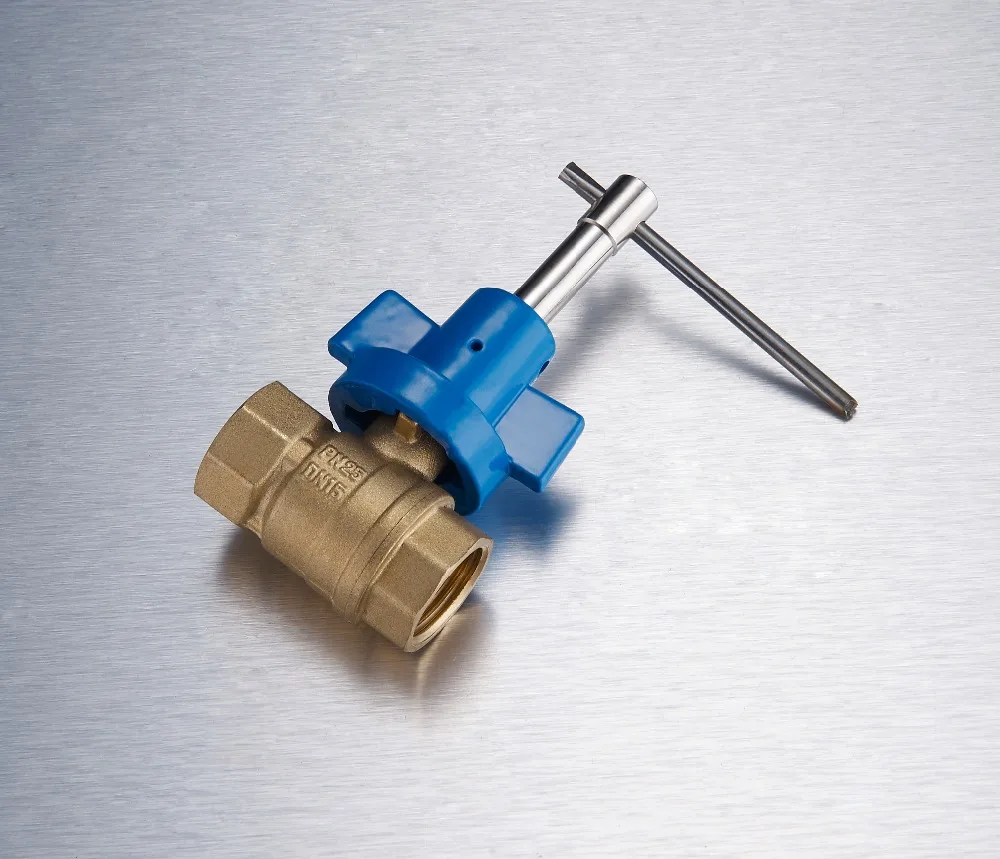 High quality brass ball valve in lock with key