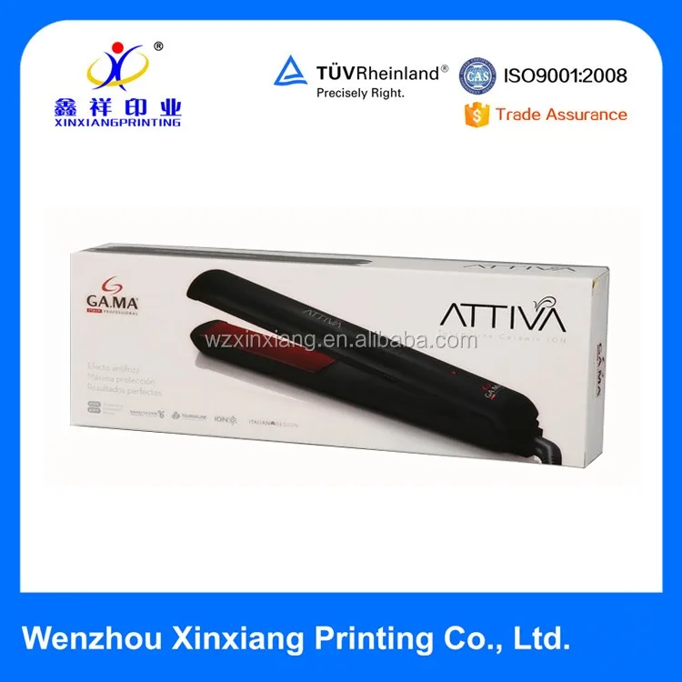 Customized Your Logo Hair Straightener Flat Iron Packaging Box