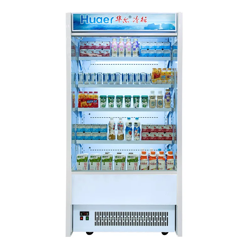 HUAER store portable open mini fridge for fruits and vegetables