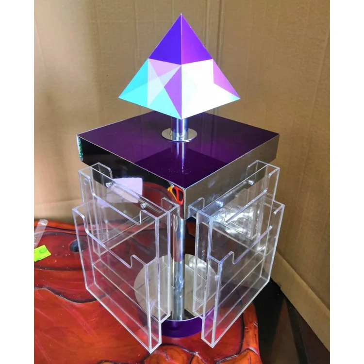 Вращающаяся витрина для брошюр и магазинов на заказ Металлическая Витрина каталога витрины