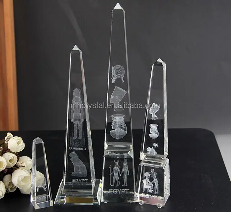 3D лазерный костюмы египетского фараона Crystal Clear пирамиды башня MH-F0562